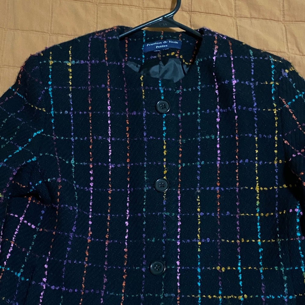 Preston & York Multicolor Plaid Blazer